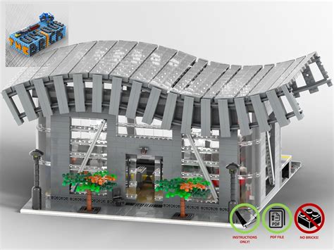 Lego Moc Modular Building Train Station The Unique Brick