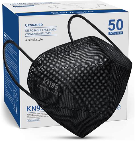 Amazon Boncare Kn Face Masks Pack Black Layer Disposable