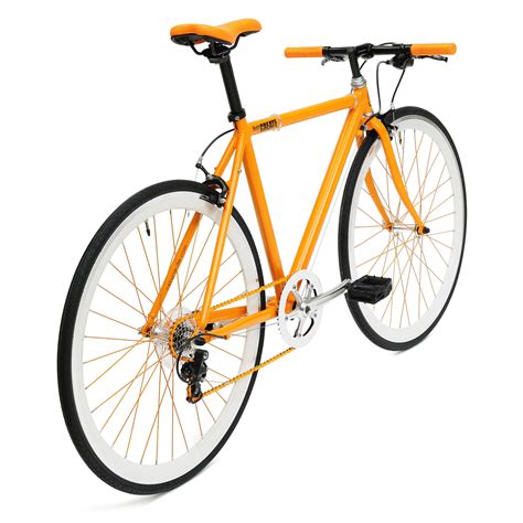 8 Speed Bicycle Road Bike Gear Orange Create Fixie Light Aluminum Frame