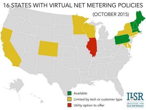 Updated States Supporting Virtual Net Metering Institute For Local Self Reliance