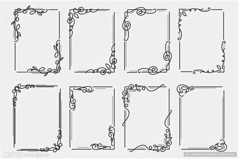 手绘花边边框设计图 边框相框 底纹边框 设计图库 昵图网nipic