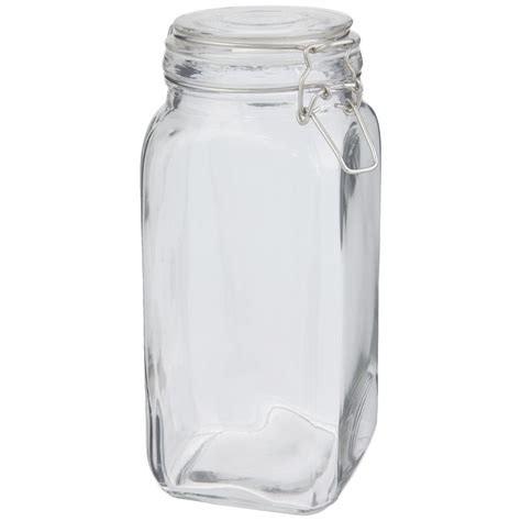 Square Hinge Top Glass Apothecary Jar Hobby Lobby 853952 Glass