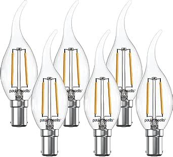 Paul Russells Led Flame Candle Filament Light Pack Of W W