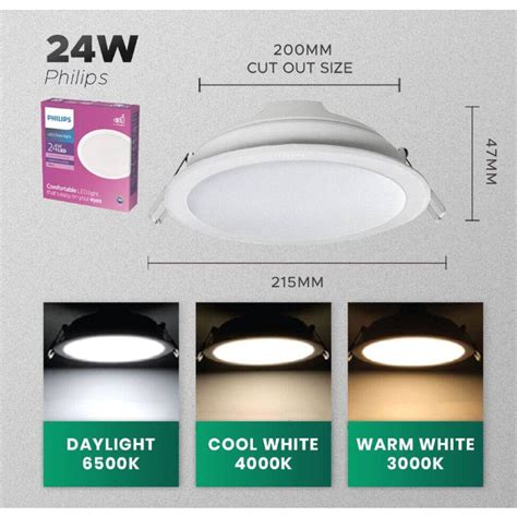 Philips Meson Recessed Downlight 4 5 6 8 9w 13w 17w 24w Led Ceiling