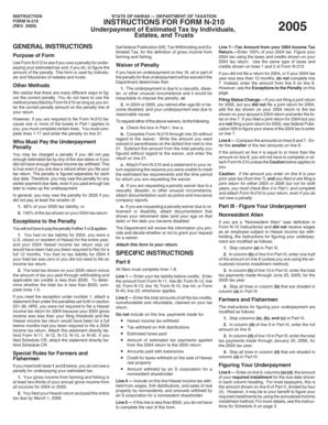 Fillable Online Instructions For Form N Rev Forms Fax