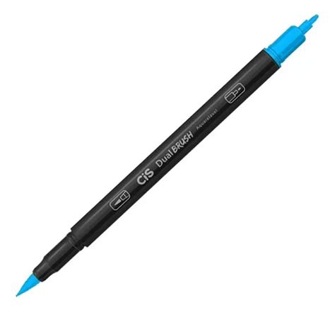 Caneta Pincel Dual Brush Pen Aquarel Vel Cis Cores Cor Azul Claro