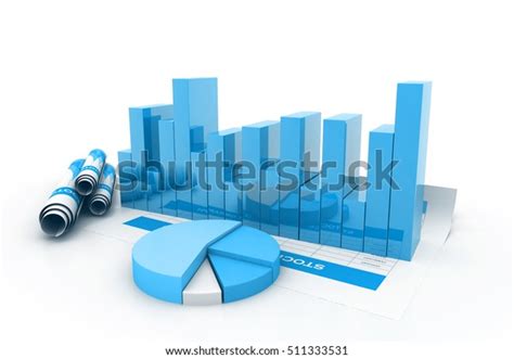 Business Graph Chart 3d Rendering Stock Illustration 511333531