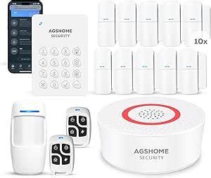 AGSHOME Alarme Maison sans Fil 15 Pack WiFi Alarme Sécurité Système