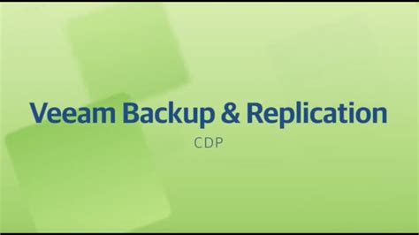 Demo Video Veeam Backup And Replication V11 Continuous Data Protection