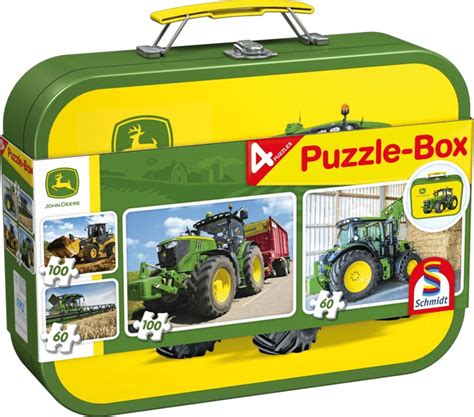 Schmidt Spiele Puzzle Box Im Metallkoffer John Deere Ab