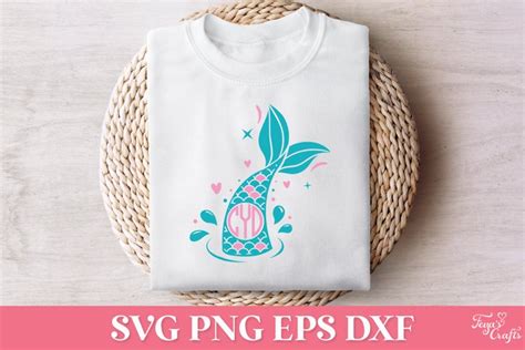 Mermaid Tail Monogram Svg And Png