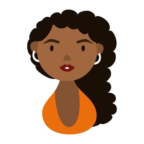 Afro Woman Character National Hispanic Heritage Flat Style Icon 2592791