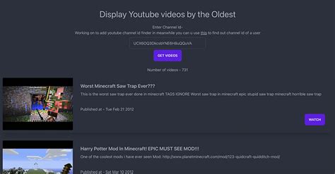 Youtube Sort By Oldest Videos