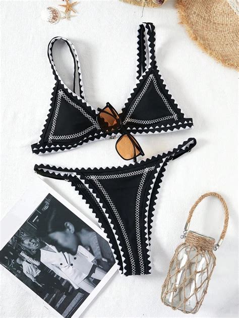 Bikinx Ba Ador Bikini Con Tanga Tri Ngulo Puntada Moda De Mujer