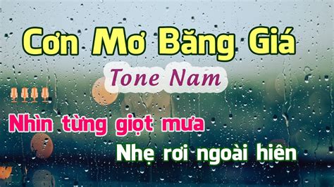 Cơn mơ băng giá Lê Thành Trung Karaoke Tone Nam Phối mới dễ hát