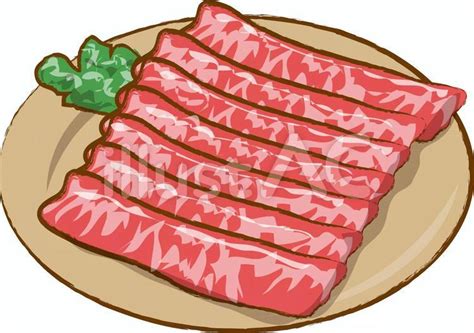 牛肉 しゃぶしゃぶ用イラスト No 931460｜無料イラスト・フリー素材なら「イラストac」