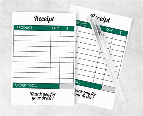 Small Business Supplies Receipt Pad Small Business Receipts Etsy