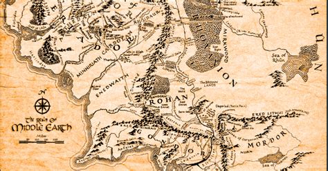 Map of Middle Earth - Hueforge by Pachyderm | Download free STL model ...