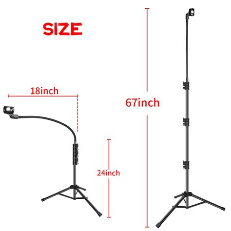 Mic Stand Boom Microphone Stands Tripod Gooseneck Mic Arm Stand Height