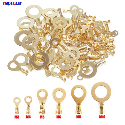 100PCS Open Barrel Wire Crimp Copper Terminal Connerctor Non Insulated