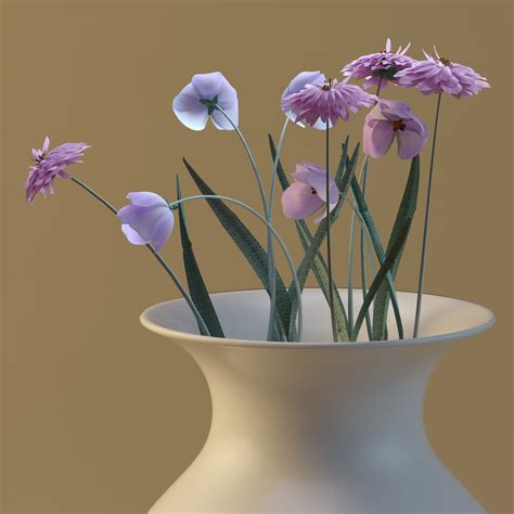 花瓶の花 3dモデル 6 Obj Max Free3d