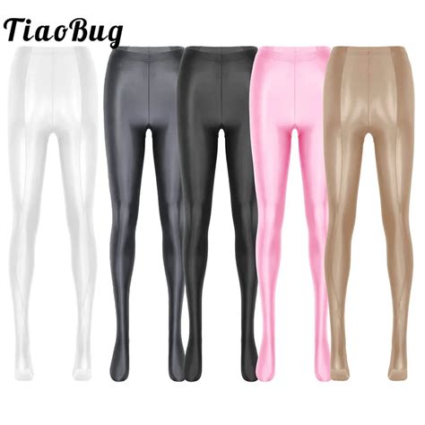 Womens Glossy Pantyhose Sexy High Waist Ballet Dance Yoga Tights