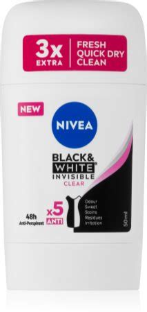 NIVEA Black White Invisible Clear tuhý antiperspirant notino cz