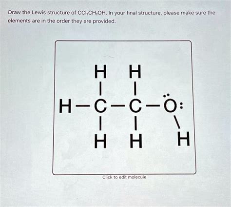 Solved Texts Draw The Lewis Structure Of Ccl4 Ch4 And H2o In Your Final Structure Please