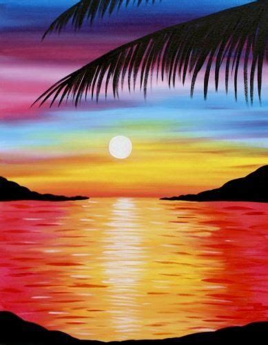 30 Easy Landscape Paintings Ideas For Beginners Sunrise Paintings