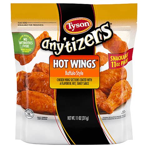 Tyson Uncooked Buffalo Style Chicken Wings Lb Bag Frozen