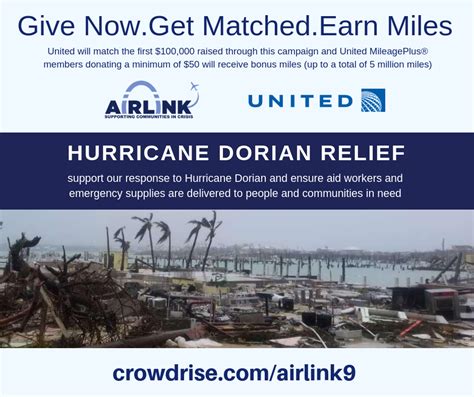 Donate To Hurricane Dorian Relief Efforts And Earn United Miles The