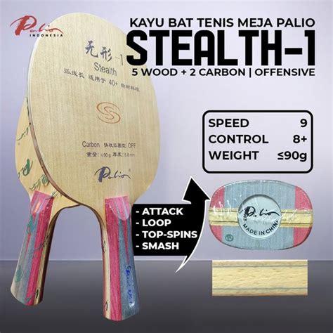 Jual Kayu Bat Tenis Meja Pingpong Palio Stealth 1 Carbon Offensive Di