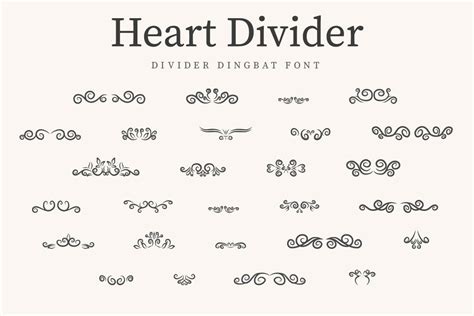 Heart Divider Font By Craftedtype Studio · Creative Fabrica