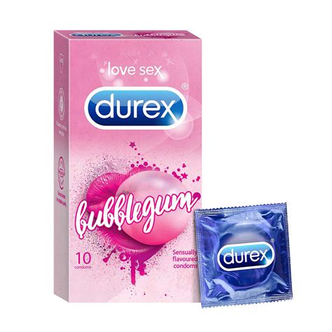 Durex Bubblegum Flavoured Condoms For Men 10 Count Makeup Konnna