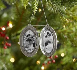 Silver Plated Personalized Oval Locket Ornament Pottery Barn