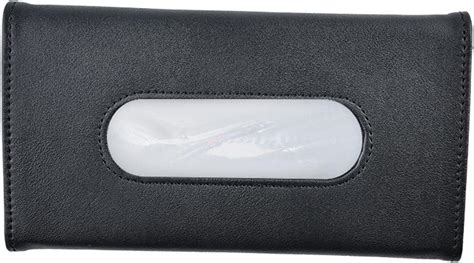 Car Tissue Holder Pu Leather Car Sun Visor Tissue Holder Black Car