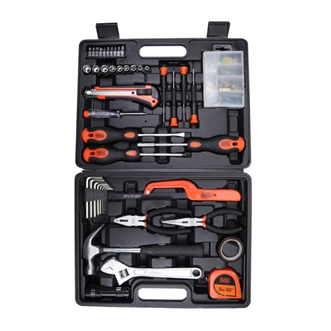 Black Decker Pieces Hand Tool Kit In Kitbox For Home Diy