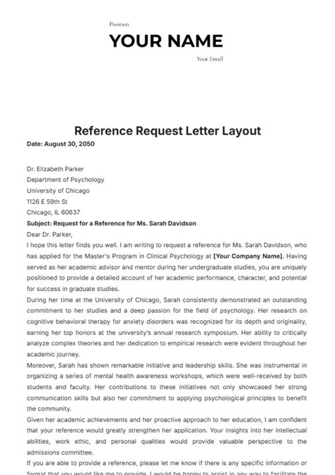 Free Reference Letters Templates Editable And Printable