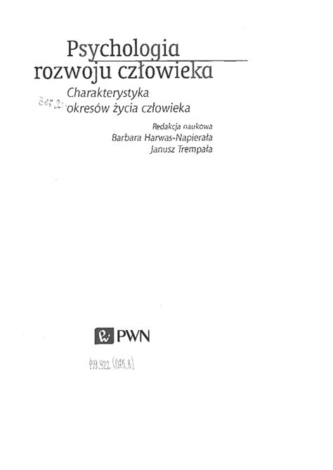 Psychologia Rozwoju Czlowieka Tom Rozdzial Psychologia Rozwoju