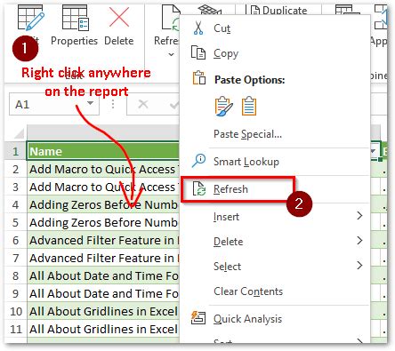 4 Ways To Refresh Power Query In Excel Excel Unlocked