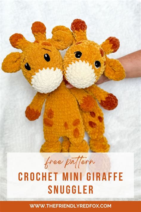 Two Stuffed Giraffes With The Text Free Pattern Crochet Mini Giraffe