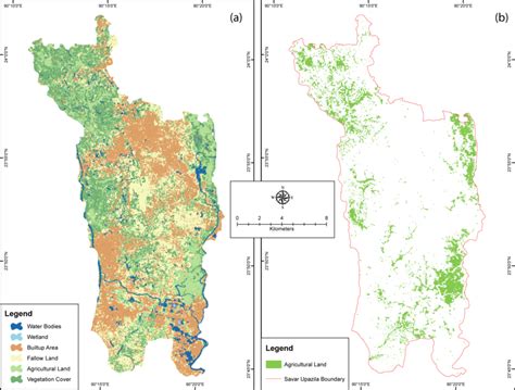 Land Use And Land Cover Of Savar Upazila A Lulc Map B Spatial