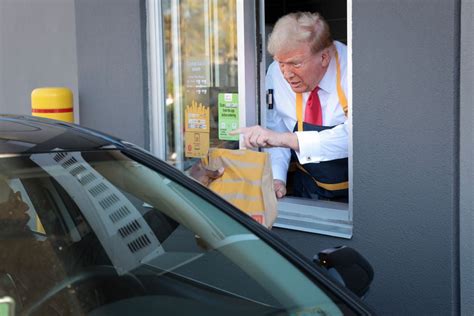 Trump Serves Disturbing Message Through McDonalds Drive Thru Window