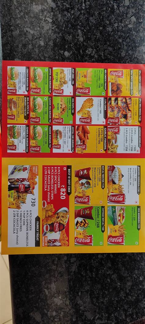 Menu At Hot Chix Udupi Udupi 3rd Floor