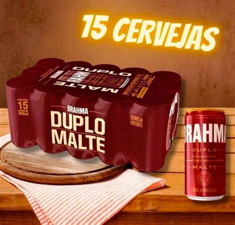 Cerveja Brahma Duplo Malte Lager 15 Unidades Lata 269ml Promos Do Dia