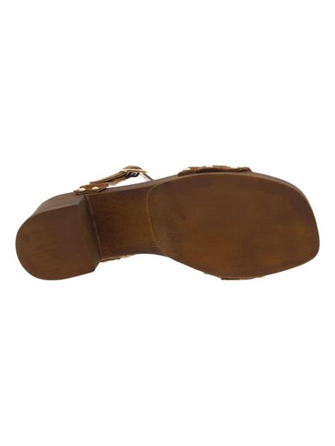 Marco Tozzi Nu Pieds Nubuck Talon D Croch Haut Cognac Kiabi