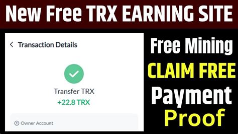 New Free TRX Mining Site New Crypto Mining 2023 Tron Cloud Mining