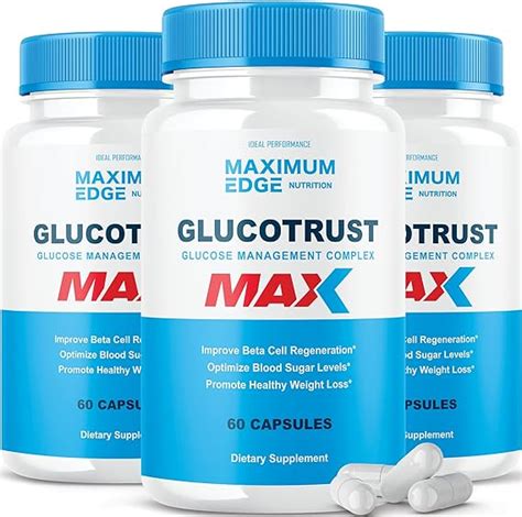 3 Pack Glucotrust Max Gluco Trust Supplement 180 Capsules Buy