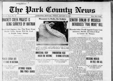 The Park County News Archive - Newspapers.com™