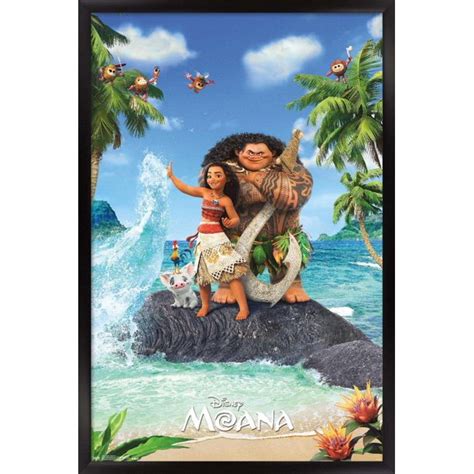 Disney Moana High Five Wall Poster 14 725 X 22 375 Framed